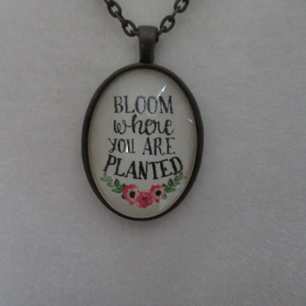 **3 for $15** "Bloom where you are planted" necklace - Picture 5 of 5